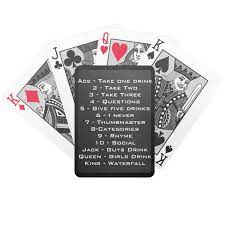 Waterfall has been called the 'king' of all drinking games. Fubar Or Waterfall Drinking Game Rules Bicycle Playing Cards Zazzle Com