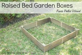 Raised Bed Garden Boxes From Pallet