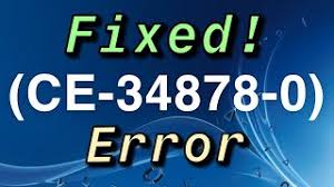 ps4 error ce 34878 0 fixed you
