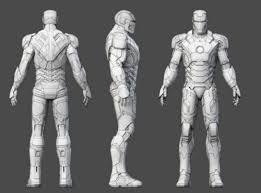 iron man rigged character 3d model