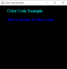 Java Color Codes Javatpoint