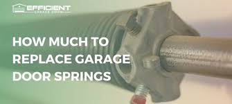 how much to replace garage door springs