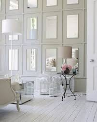 Wall With Framed Mirrors