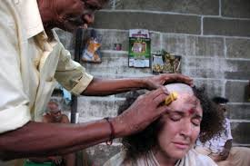 ritual head shaving yamuna flaherty