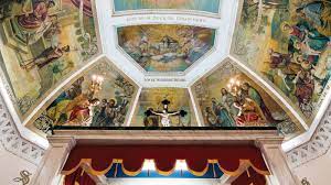 The church was over 100 years old and was destroyed by the fire. The Divine Murals Of Morinville Ama