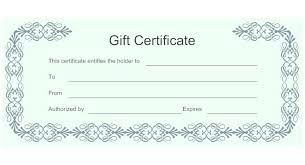 Fillable Gift Certificate Template Condo Financials Com