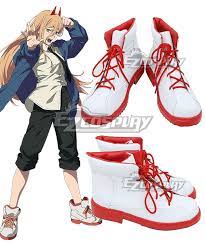 Chainsaw Man Anime Power White Cosplay Shoes