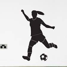 Women S Soccer Player Wall Sticker