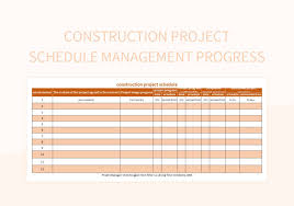 construction project schedule