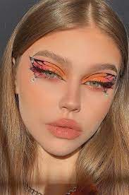 orange erfly eye makeup look