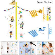 Details About Baby Height Growth Chart Ruler 3d Movable Animal Head Measurement Wall Decals R