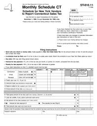Fillable Online Tax Ny Monthly Schedule Ct Schedule For New