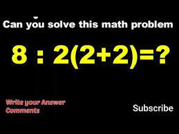 Viral Math Problem 8 2 2 2 Riddle