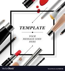 makeup template with collection of make