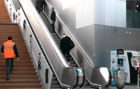 escalators in train stations