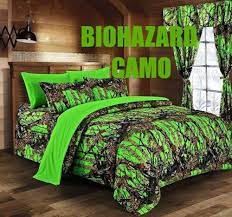 Biohazard Green Camo Sheet Set Twin