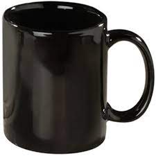 polished ceramic black coffee mugs