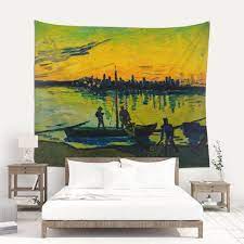 sunset wall tapestry van gogh art