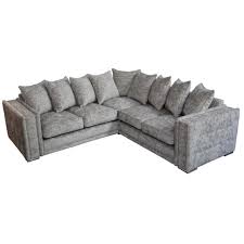 midas crushed velvet fabric corner sofa