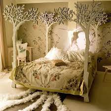 fairy tale forest bedroom with tree bed