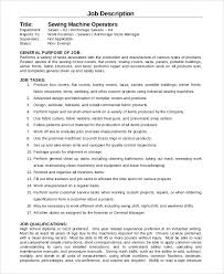 Sample Machine Operator Job Description 8 Examples In Pdf
