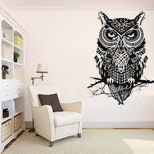 Owl On Tree Wall Decal Owl Wall Art