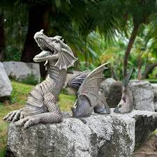 Dragon Lawn Statue Figurine Outdoor