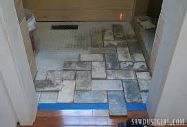 how to install tile flush with hardwood
