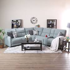 5 seater fabric corner recliner sofa