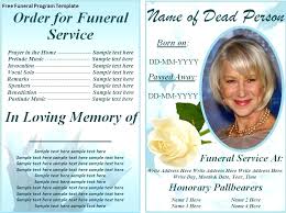 Obituary Card Template Free Funeral Program Templates Obituary Card