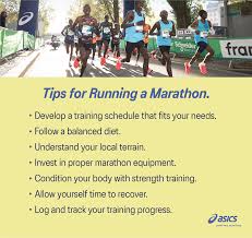 marathon running training tips asics