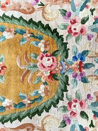 chinese aubusson rug with wool fl