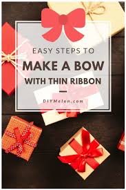 how to make a bow with thin ribbon 7