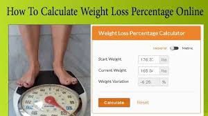 calculate percene of weight loss