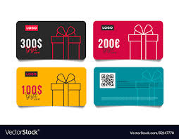 set gift cards vouchers with monetary