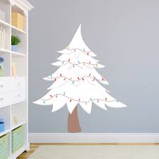 White Tree And Lights Wall