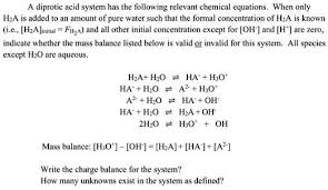 Chemical Equations When Only H2a