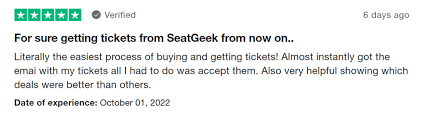is seatgeek legit and reliable for both