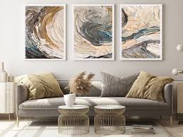 Abstract Paint Swirls Framed Prints