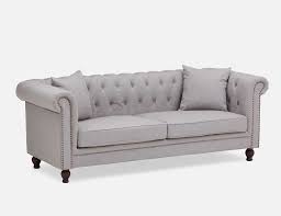 struc canada arielle tufted 3 seater sofa in light grey