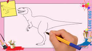 Dessin dinosaure - Comment dessiner un dinosaure FACILEMENT etape par etape  pour ENFANTS - YouTube