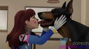 D.Va making out with her dog