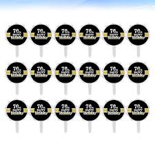 18 pcs 70th cake toppers creative cake