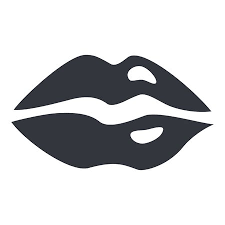 women lips vector black kiss icon