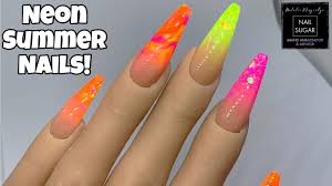 neon summer acrylic nails nail sugar