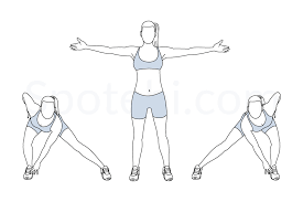 alternating side lunge touch exercise guide with instructions demonstration calories burned and muscles worked