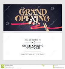 Grand Opening Vector Illustration Background Invitation Card Stock