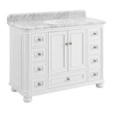 Buy products such as mainstays farmhouse 17.75 inch single sink bathroom vanity with top, assembly required at walmart and. Allen Roth Wrightsville 48 In White Undermount Single Sink Bathroom Vanity With Natural Carrara Marble Top In The Bathroom Vanities With Tops Department At Lowes Com
