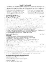 Resume Examples For Retail Store Manager Sample Cover Letter For