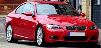 red bmw coupe car free stock photo
